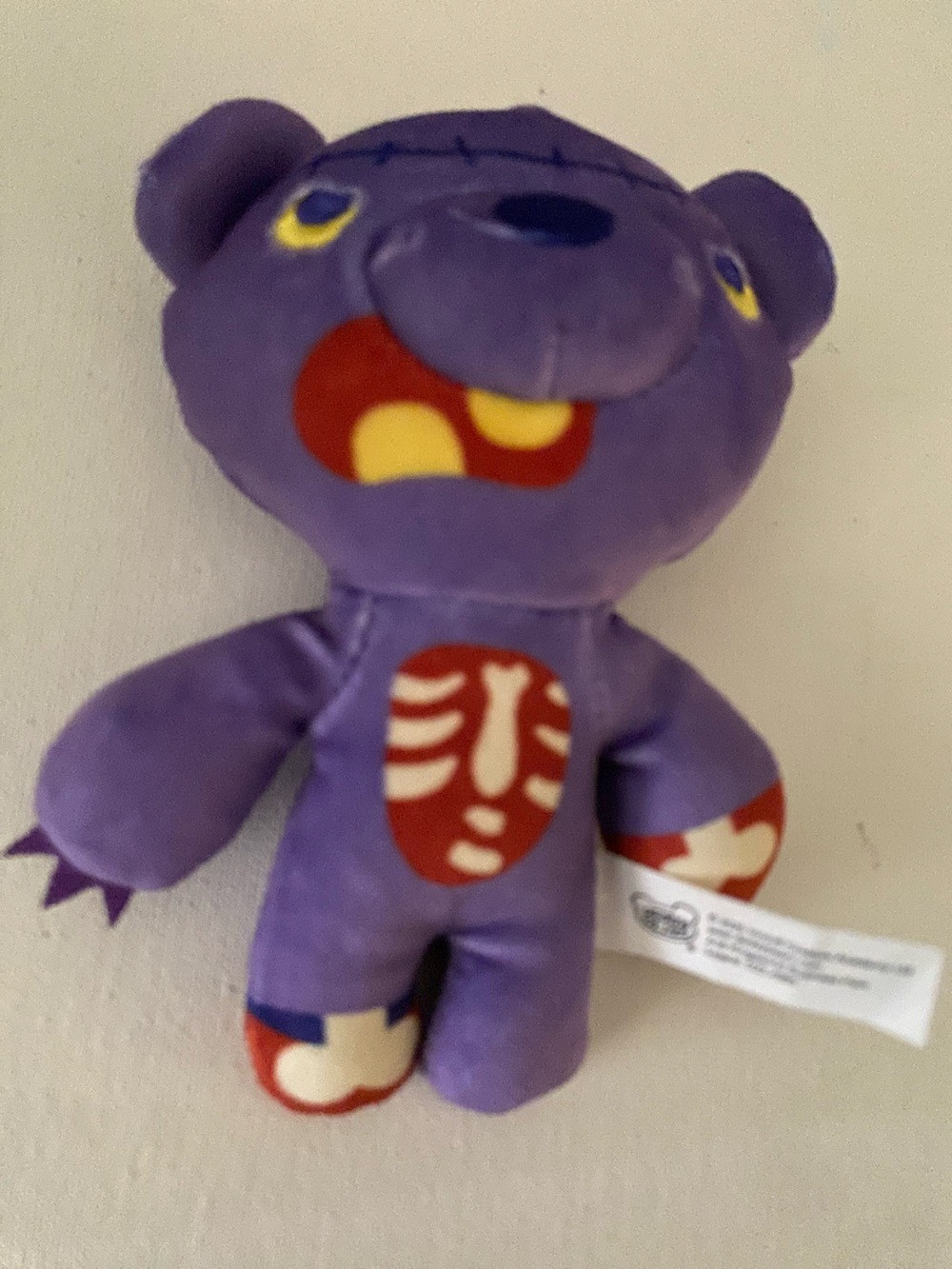 Purple Plush Skeleton Bear Stuffed Animal for Kids